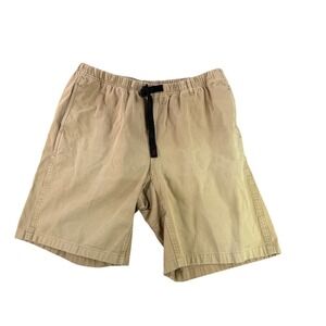 Gramicci G-Shorts Men XL Tan Khaki Cotton Climbing Webbing Belt Shorts